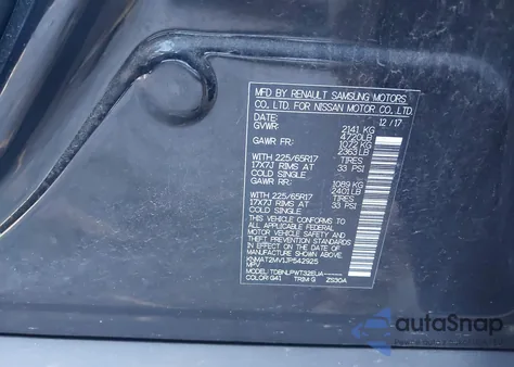 2018 Nissan Rogue S z USA, uszkodzony, nr VIN KNMAT2MV1JP542925